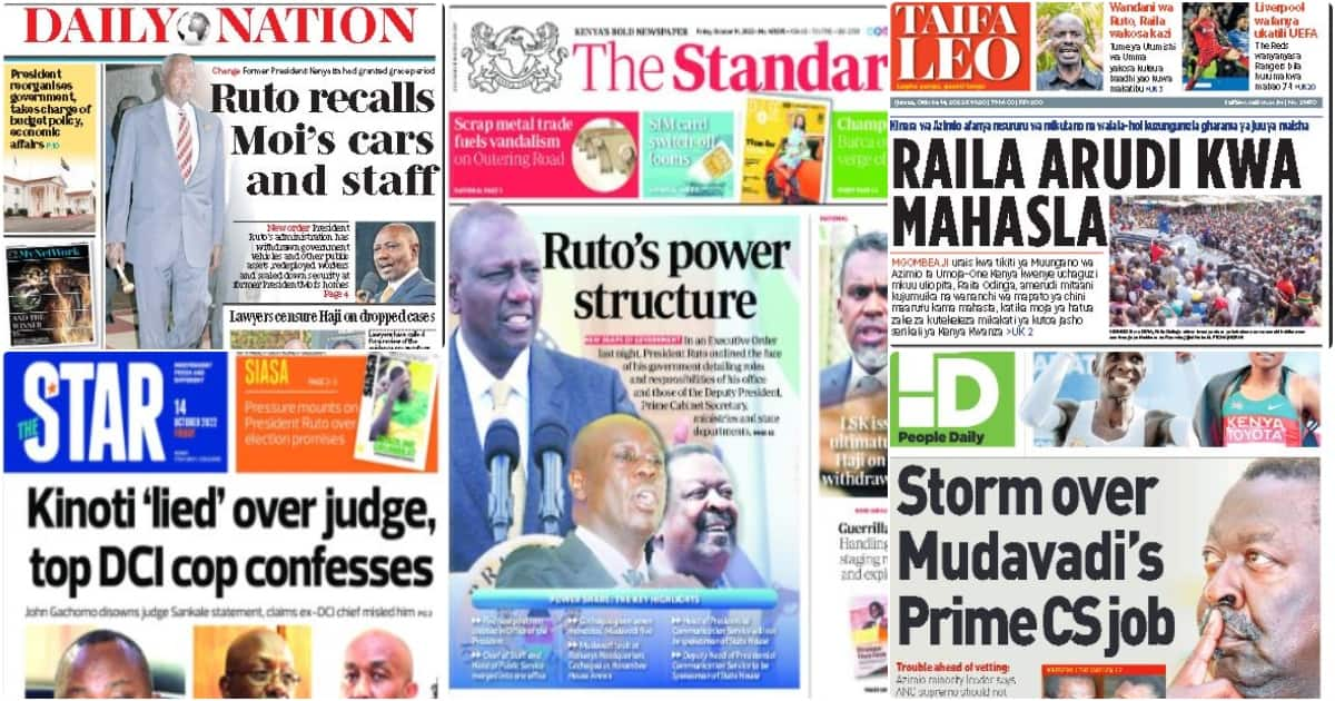 Kenyan Newspapers Review: William Ruto Reorganises Gov't, Places Budget ...