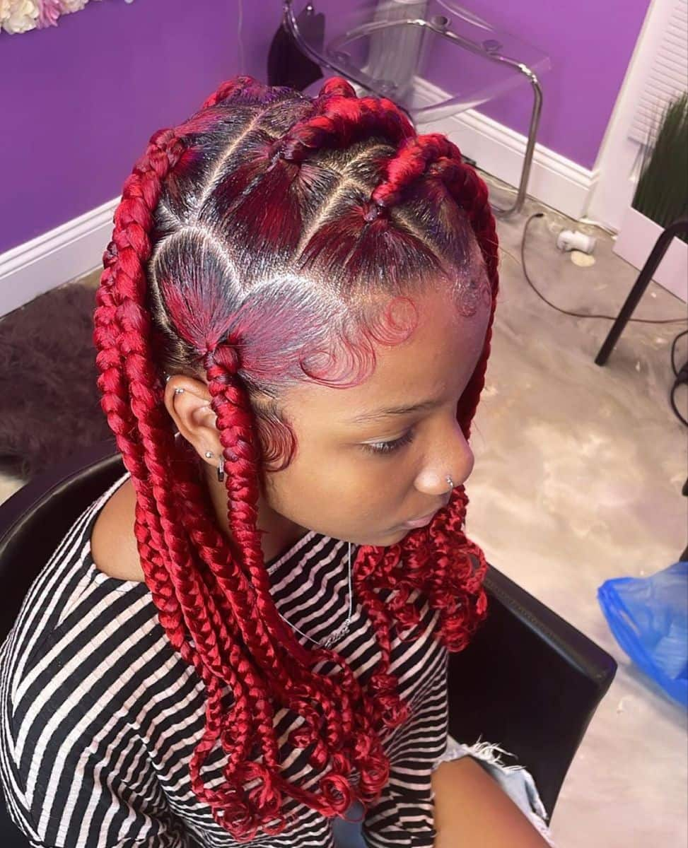 20 cutest knotless braids with heart hairstyle trends for 2022 