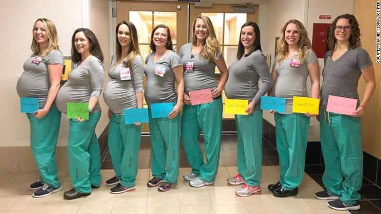 Nine labour unit nurses from same hospital expected to deliver on same day