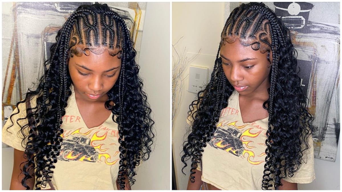 Cute Quick Braided Hairstyles With Weave | Braided cornrow hairstyles, Cornrow  hairstyles, Curly hair styles