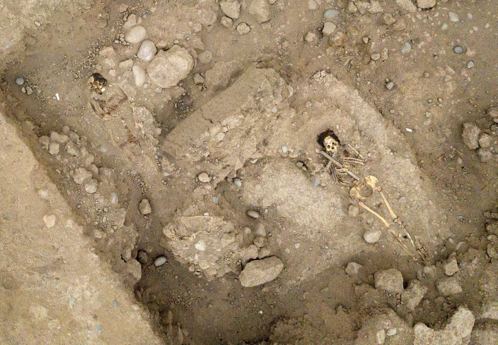 A team of Peruvian archaeologists uncovered three burials from the Spanish colonial period on top of a pre-Hispanic temple