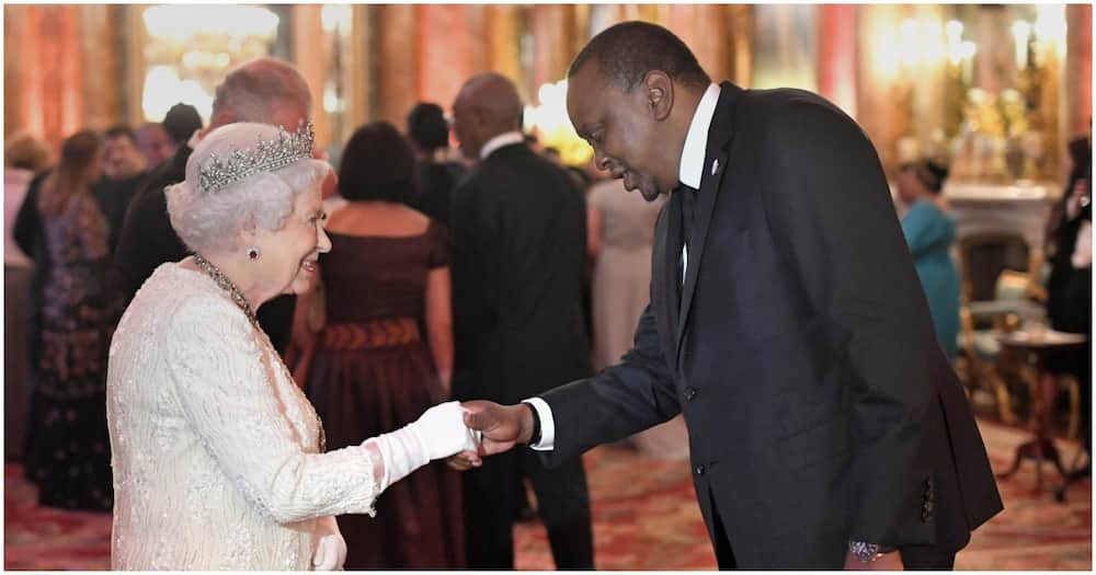 President Uhuru Kenyatta and Queen Elizabeth II.