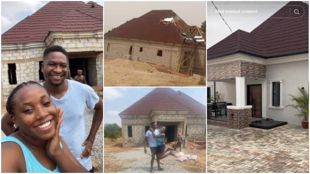 Couple Celebrate as They Complete Building Their Home 6 Months after ...