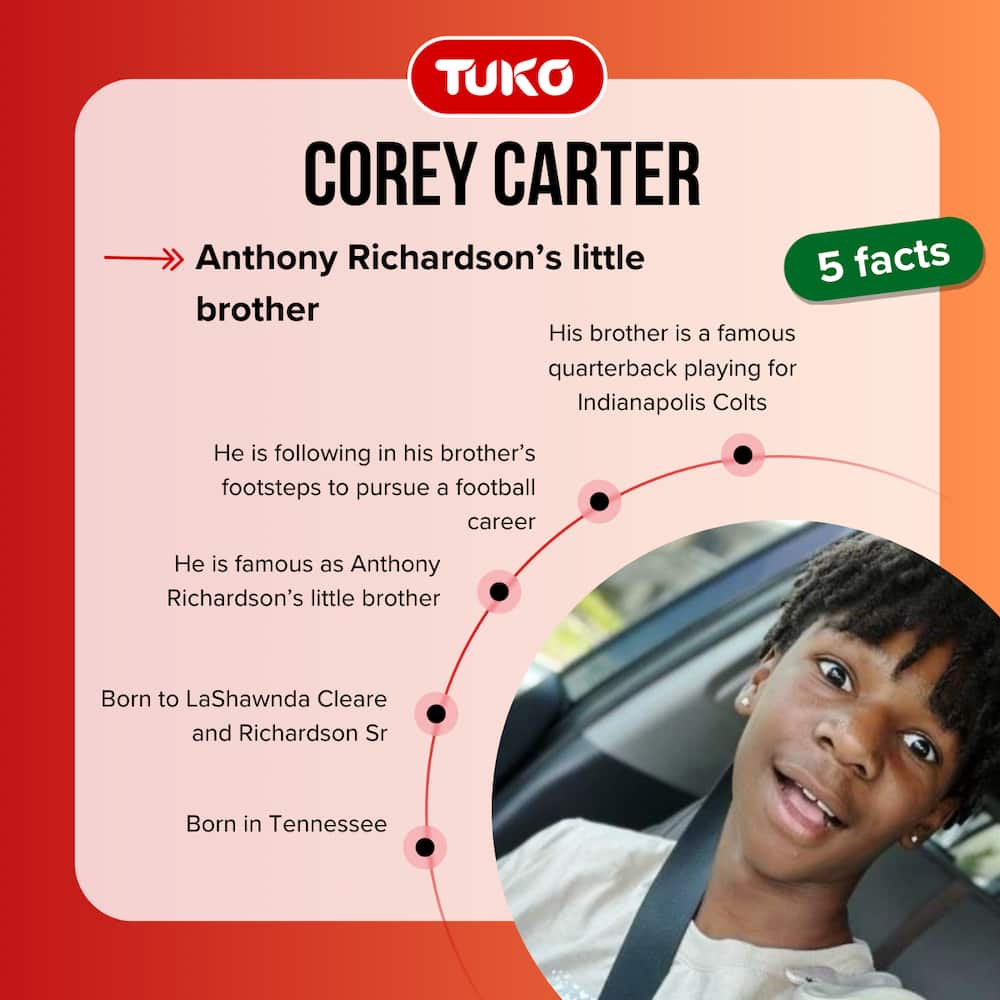Corey Carter, Anthony Richardson's little brother