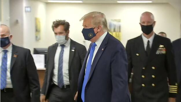 Donald Trump seen wearing facemask in public days after Brazil's Bolsonaro tested positive