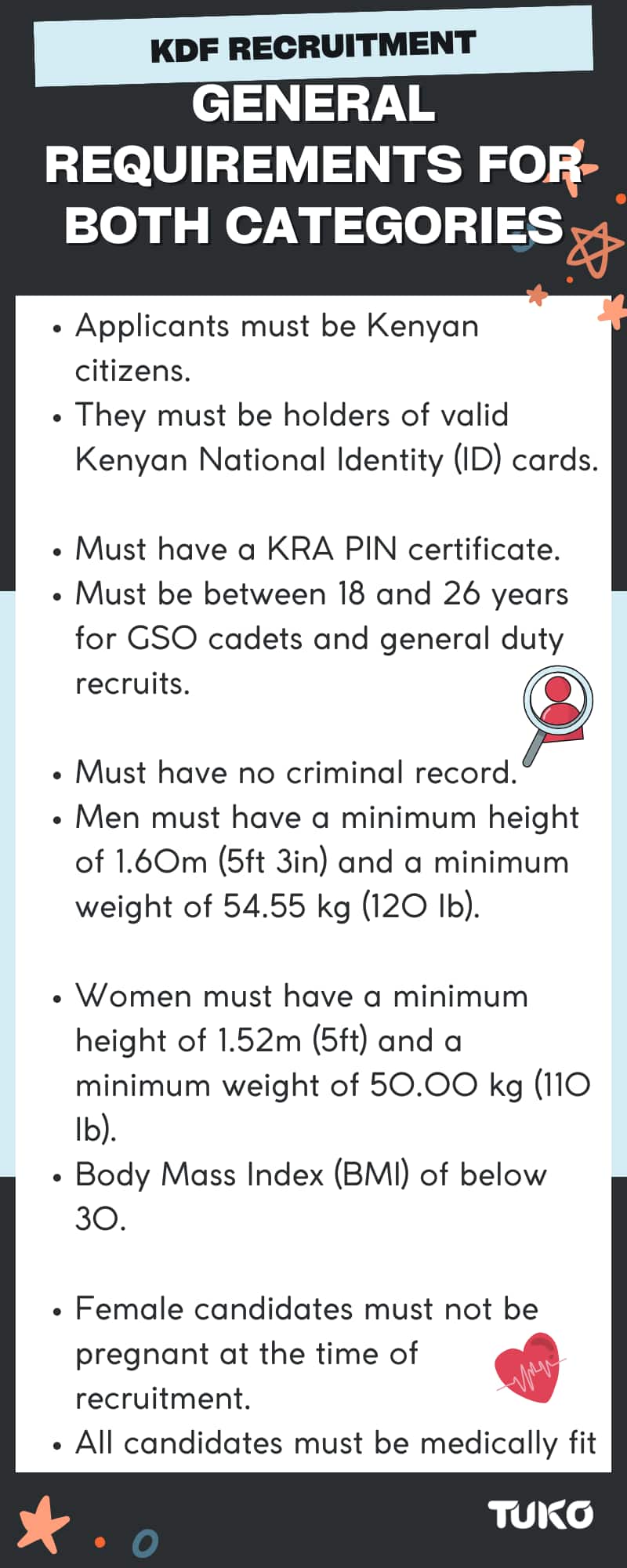 KDF recruitment details