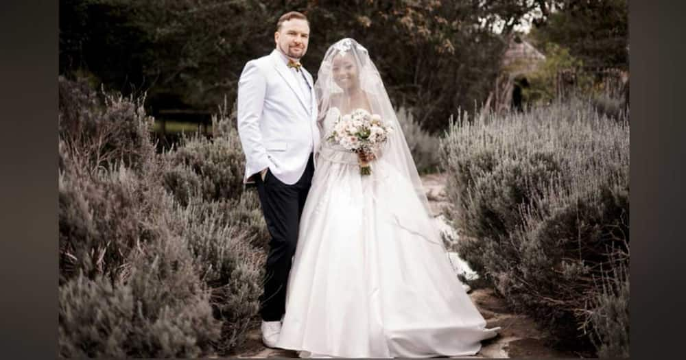 Anita Nderu and her husband Barret on their wedding day. Photo: Anita Nderu.