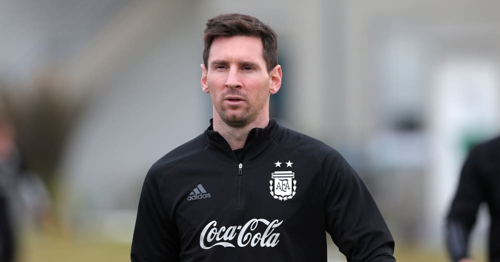 Messi on international duty with Argentina.