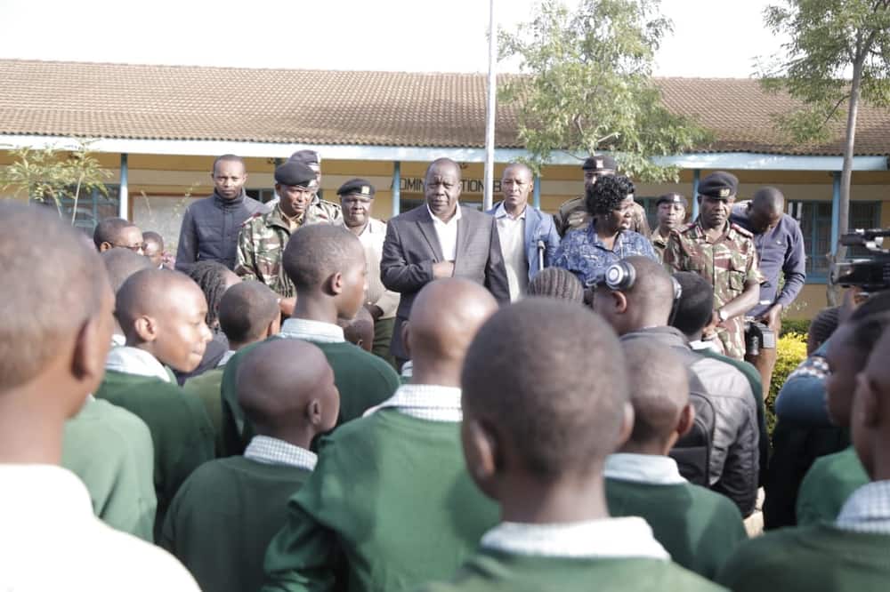 KCPE 2019: CS Fred Matiang'i prays for candidates moments before exams commence