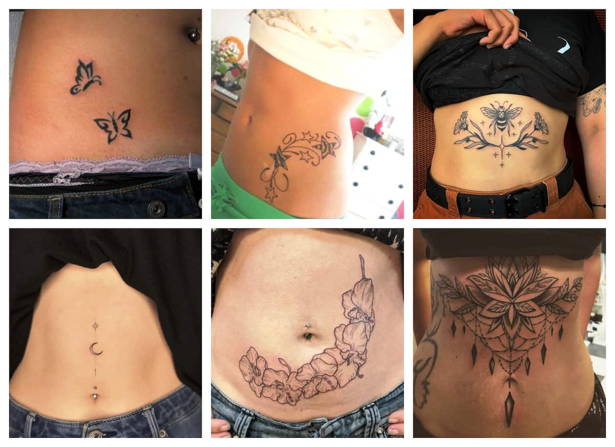 Small lower stomach tattoos for females