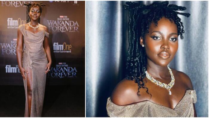 Lupita Nyong'o Stuns in Shimmering Couture Gown at Black Panther 'Wakanda Forever' Premier in Nigeria