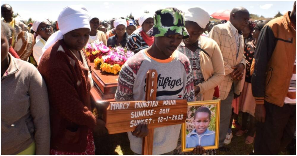 Mercy Munjiru's burial procession.