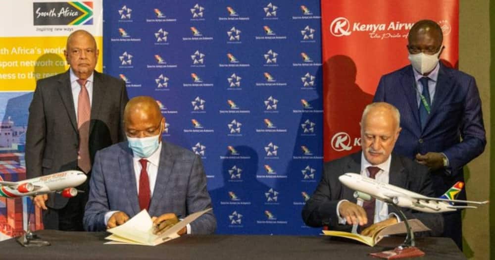 KQ, South African Airways have signed a partnership to increase passenger traffic.