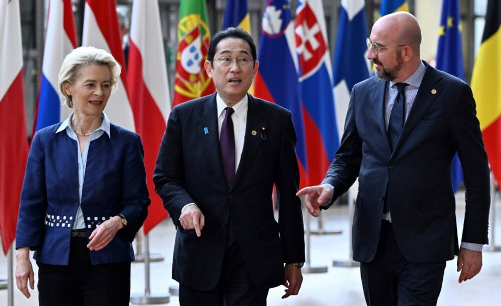 Japanese Prime Minister Fumio Kishida and the two EU chiefs, Ursula von der Leyen and Charles Michel, also discussed concerns over North Korea's missiles