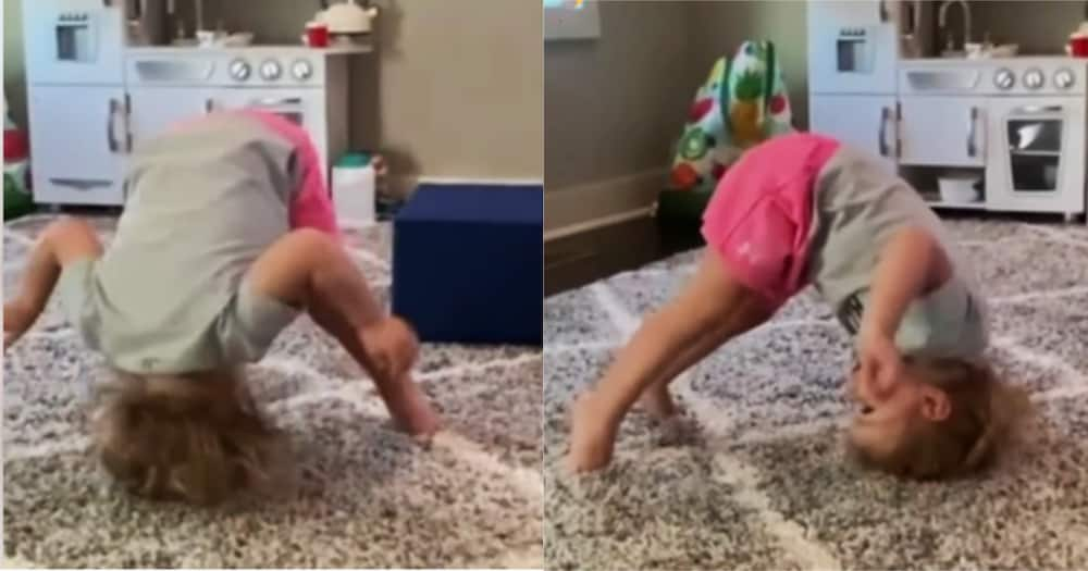 At the tender age of one, Harper's interest has already gravitated towards gymnastics.