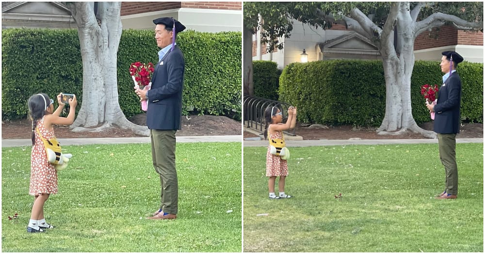 An emotional moment between a father and his daughter was captured and shared for the world to appreciate.