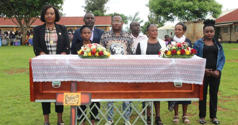 Jackline Muthoni's burial.