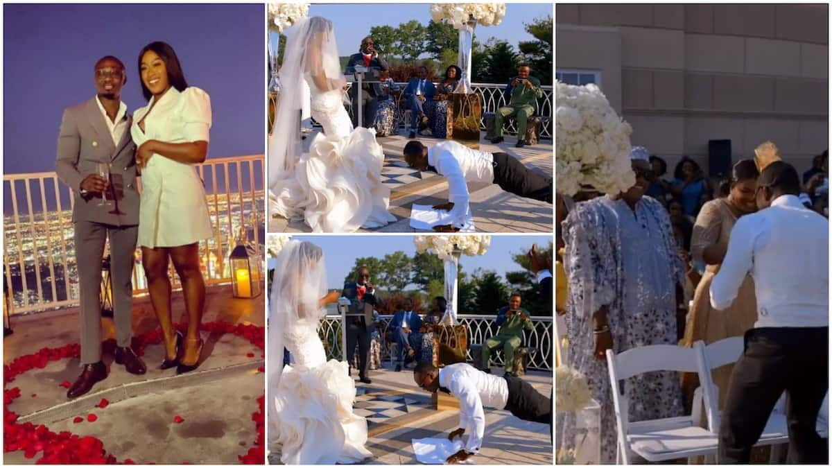 Excited Groom Does PressUps, Shakes Hands with Crowd