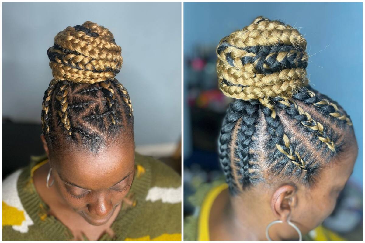 Lexica - Close up cornrows hairstyle,african didi hairstyle, african  American girl