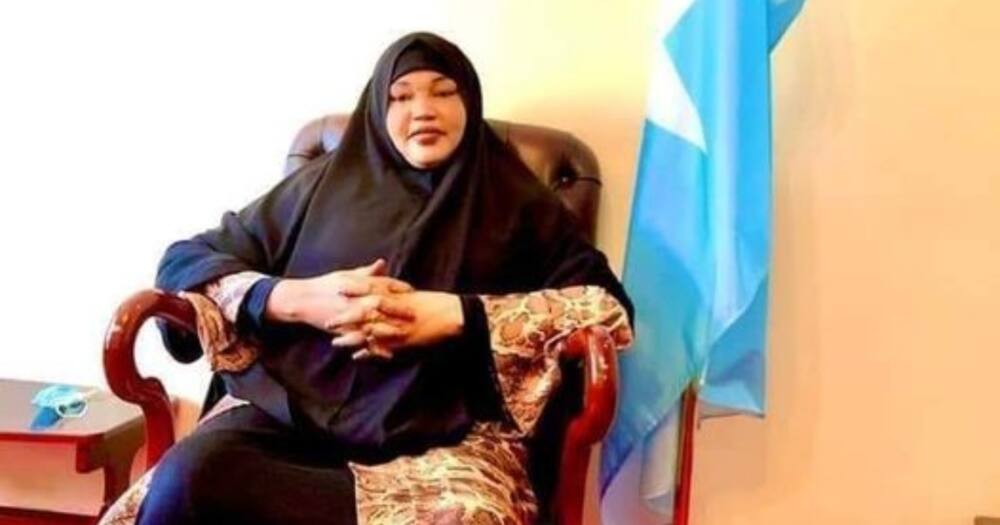 Garissa MP Anab Gure claims her security detail has been withdrawn after she posed with Somalia flag