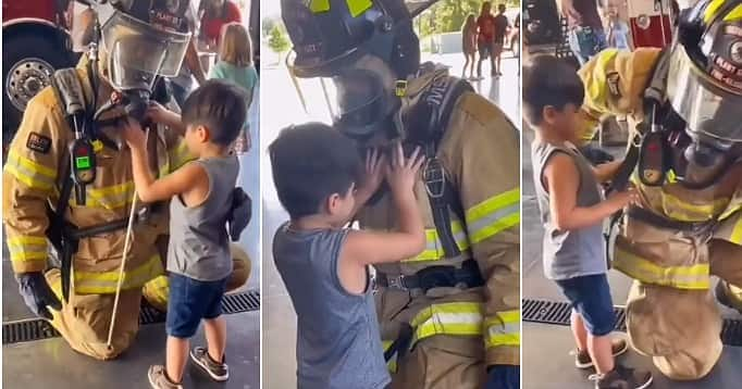 Netizens applauded the firefighter for showing kindness.