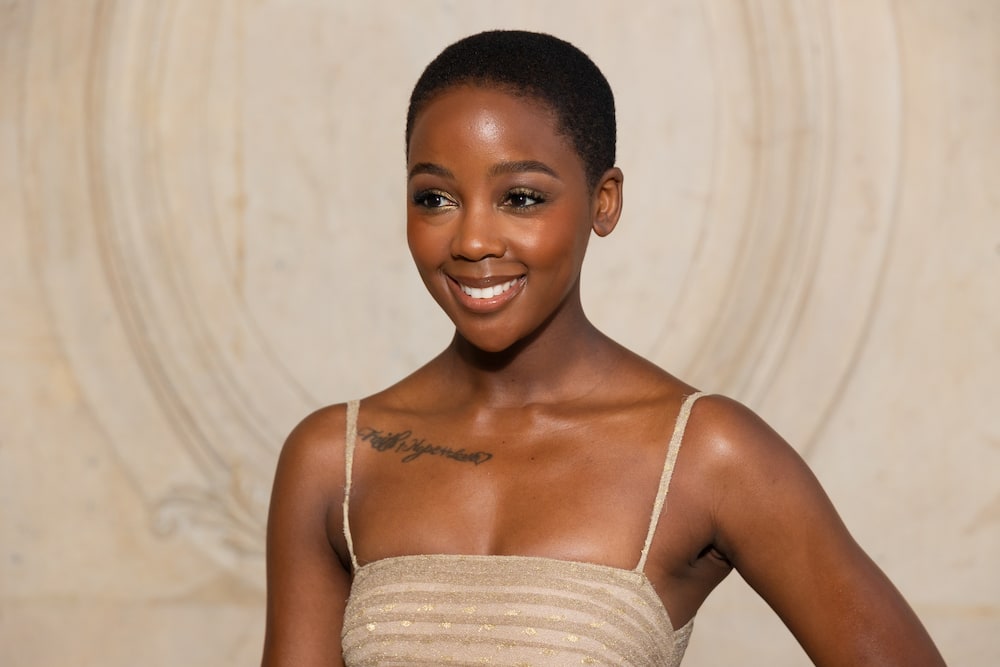 Thuso Mbedu attends the Christian Dior Haute Couture Fall/Winter in Paris, France