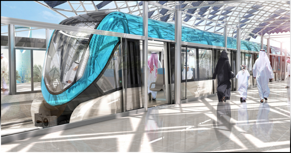 Metro system in Riyadh.