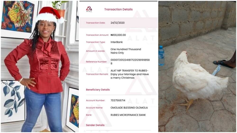 2020 Christmas: Wife gets N100k after appreciating husband for 1 chicken
