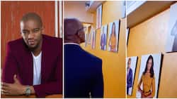 Waihiga Mwaura Beams as He Walks Past His Portrait at Royal Media Corridors: "Grateful"