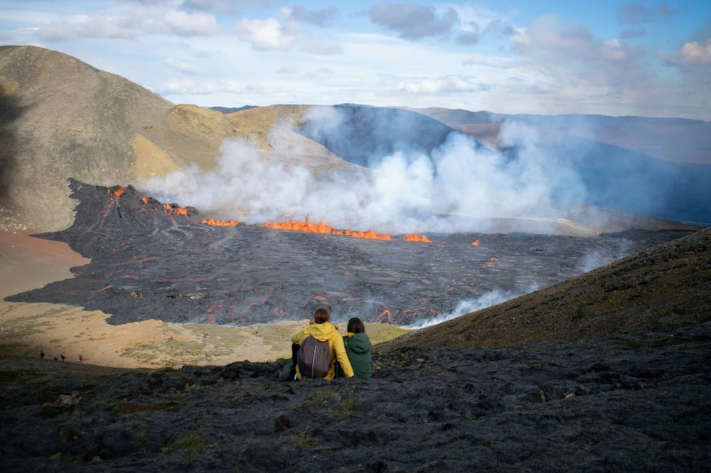 The eruption is tricky to access, requiring a strenuous 90-minute hilly hike from the closest car park
