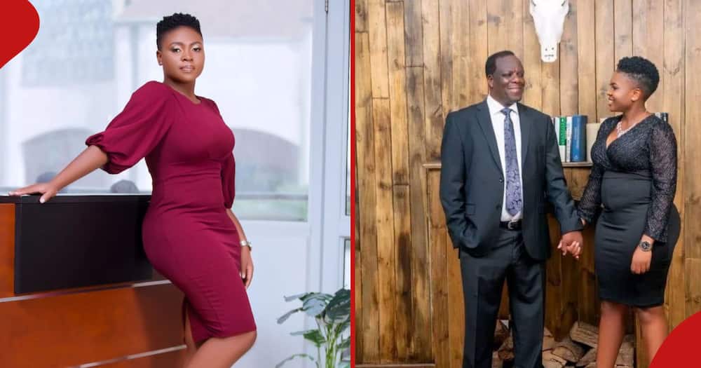 Wycliffe Oparanya (right) and his girlfriend Mary Biketi (right and left).