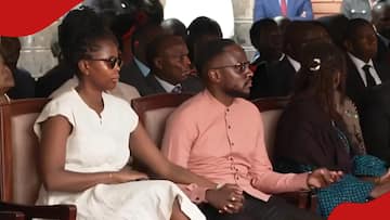 Francis Ogolla's Son Joel's Lover Spotted Comforting Him During Memorial Service