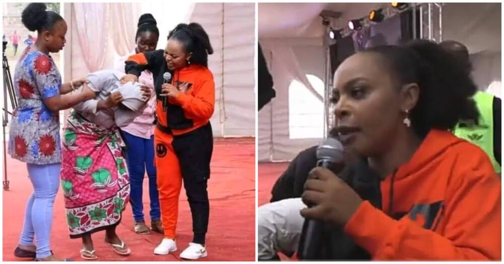 Toka! Video ya Size 8 Akitoa Pepo Wachafu Kanisani Yatekenya Wakenya