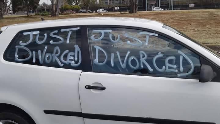 Man confidently announces divorce from wife on his car's screen