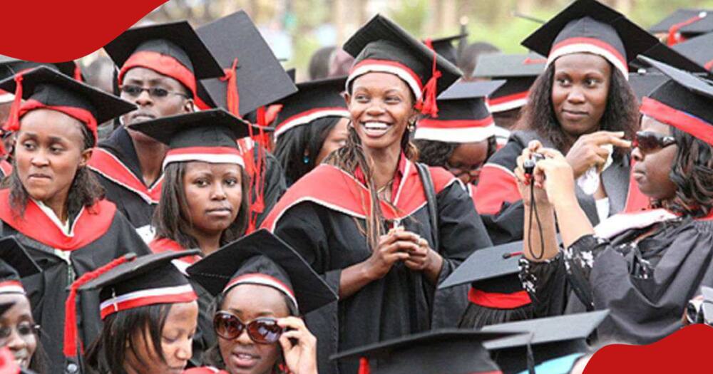 Kenyans graduating at past graduation ceremonies.