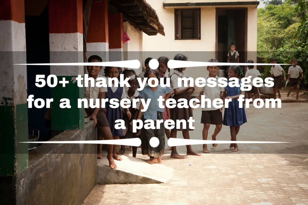 thank you messages for a nursery teacher