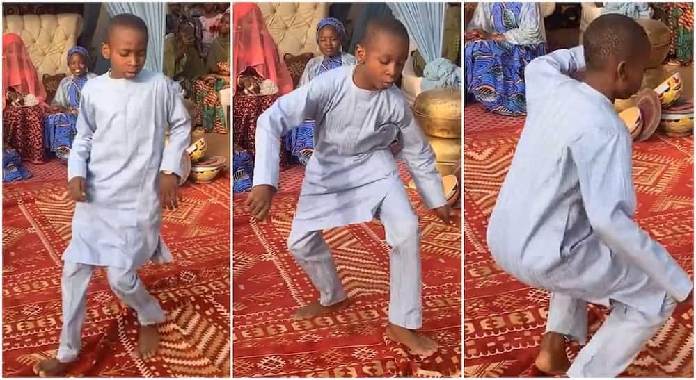 Boy dancing at his sister's wedding.