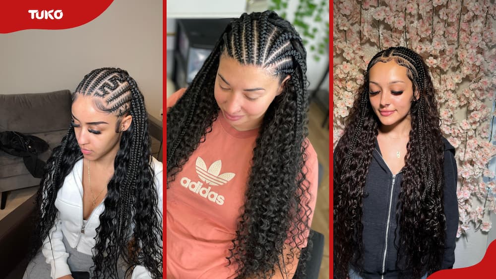 Half braids, half sew-in hairstyles that will look good on you 