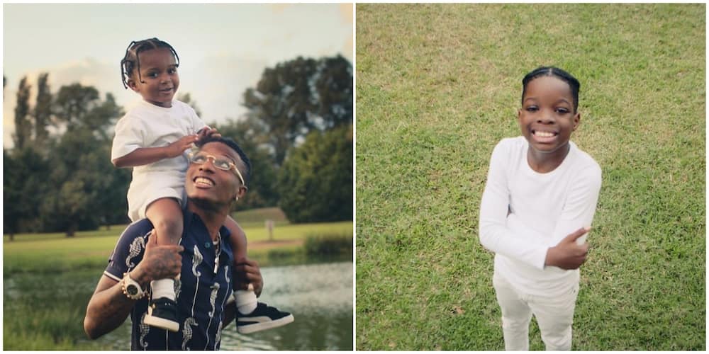 Wizkid's first son Tife and lastborn Zion meet up in Ghana (video)