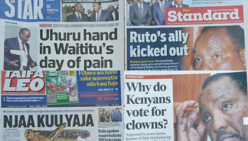 Kenyan newspapers review for January 30