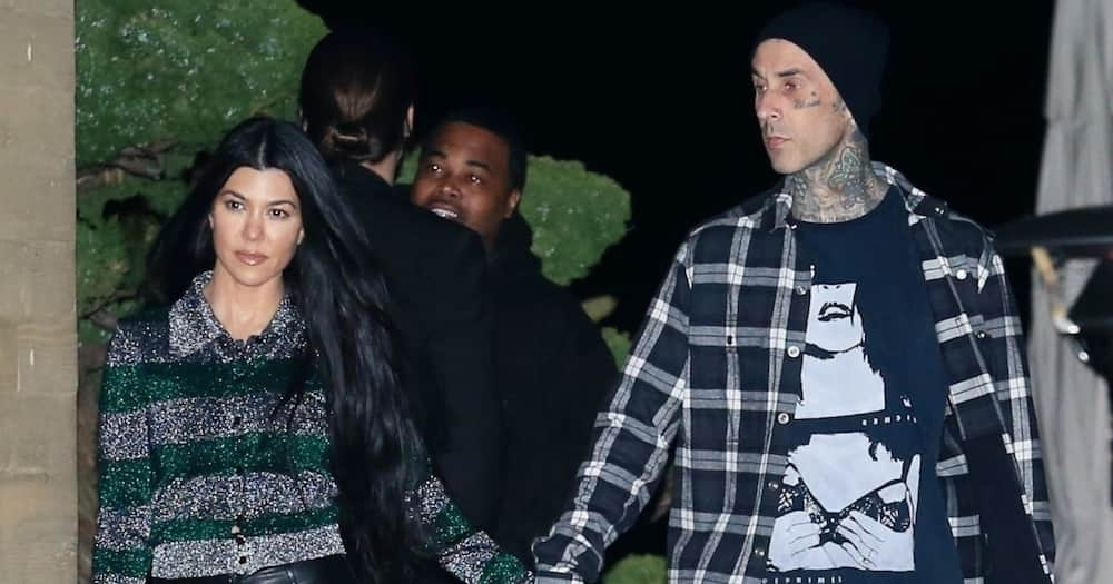 Kourtney Kardashian and Travis Barker. Photo: Getty Images.