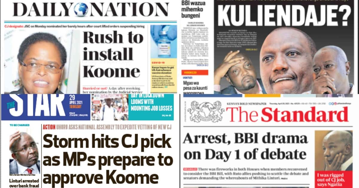 Kenyan Newspapers Review For April 29 Tabitha Mutemi To Keep Two