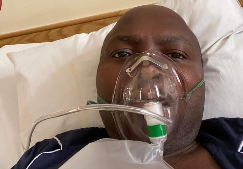 City lawyer Donald Kipkorir hospitalised at Aga Khan University Hospital. Photo: Donald Kipkorir.