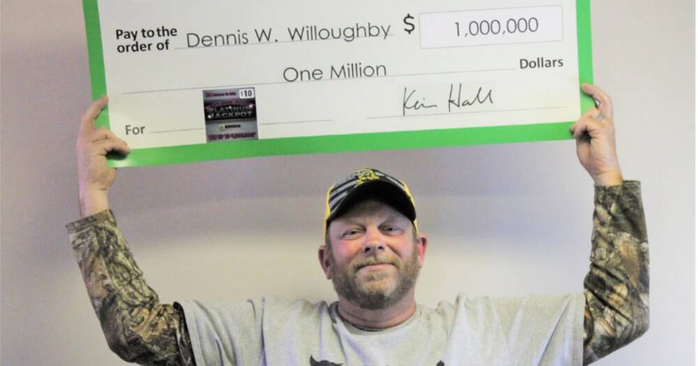 Dennis Willoughby got the ticket from a lotter called the $1,000,000 Platinum Jackpot.