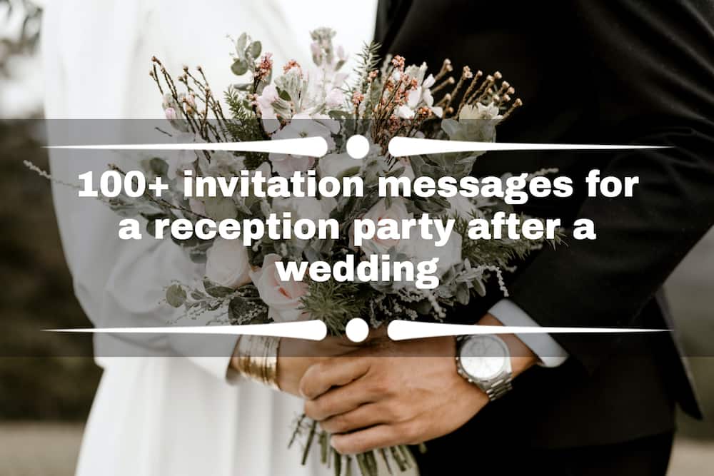 Invitation messages for a reception party