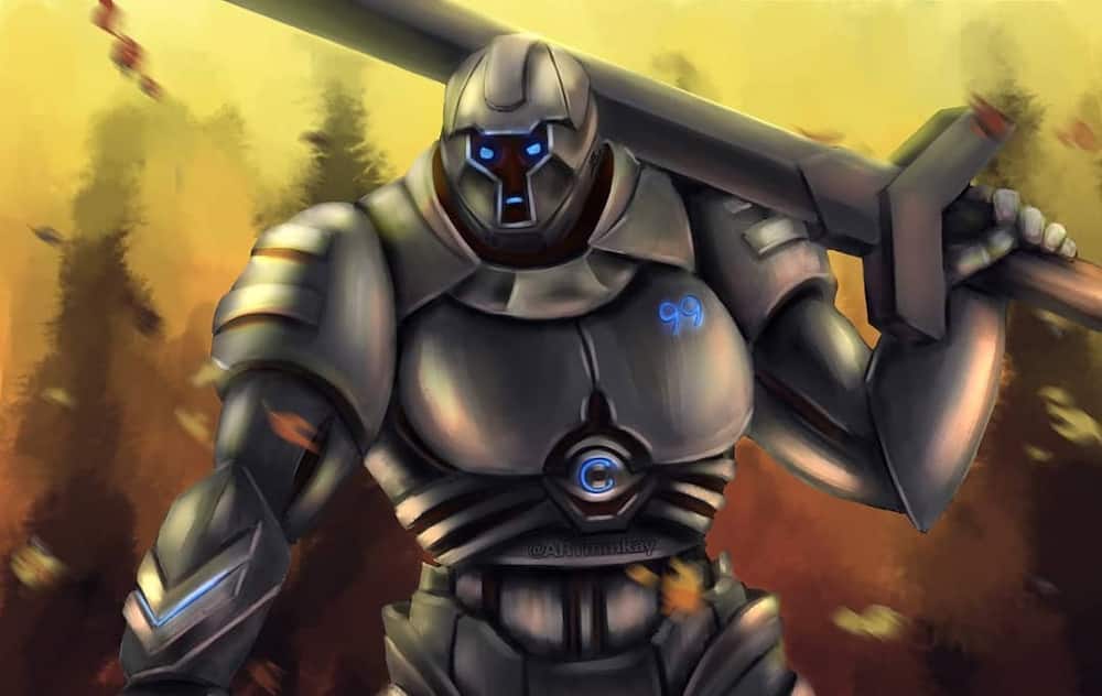 A warforged with heavy armour