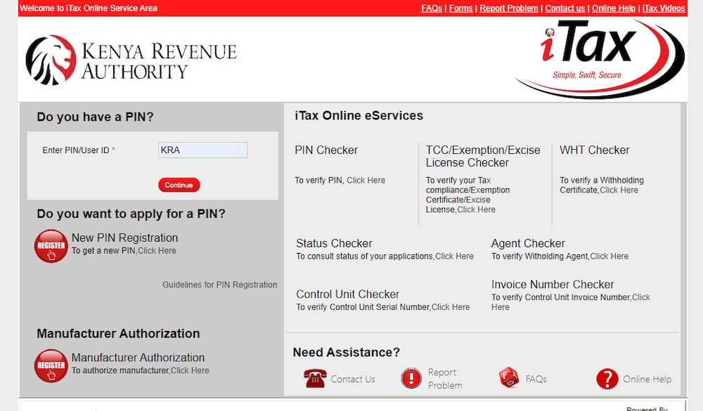 itax.kra.go.ke nil returns online