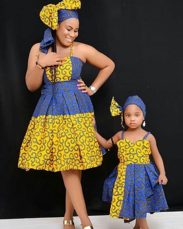 Mother and daughter Ankara dress