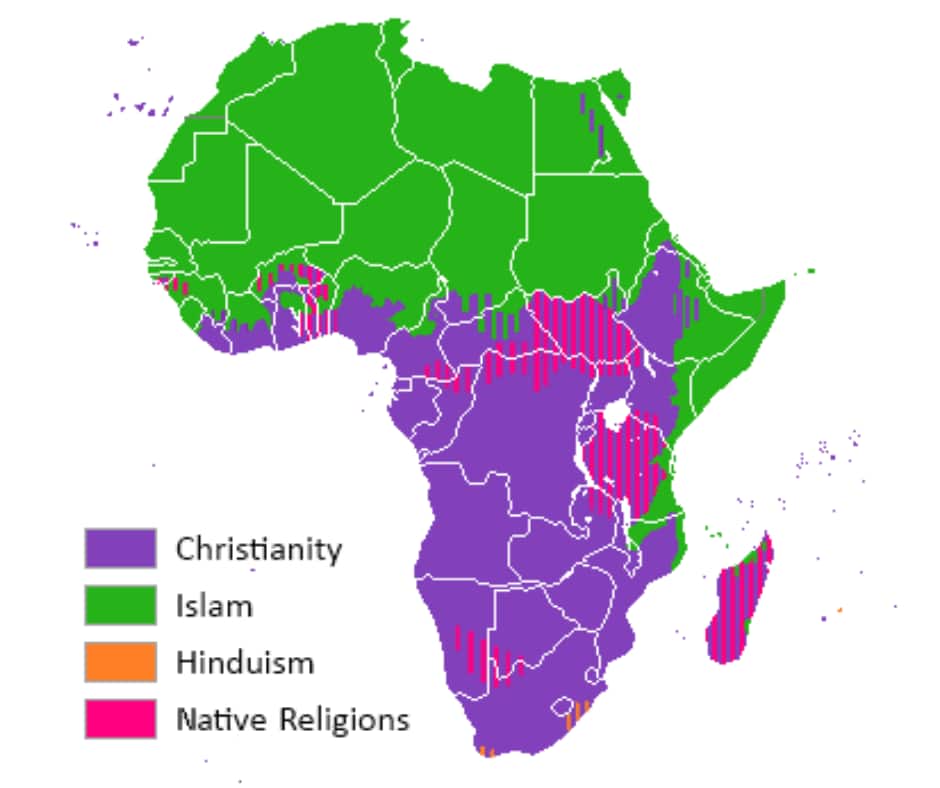 List of major religions in Africa
