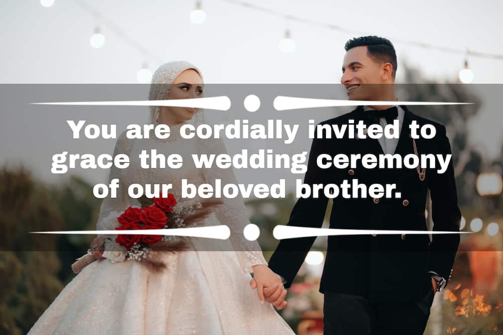 Brother's marriage invitation messages